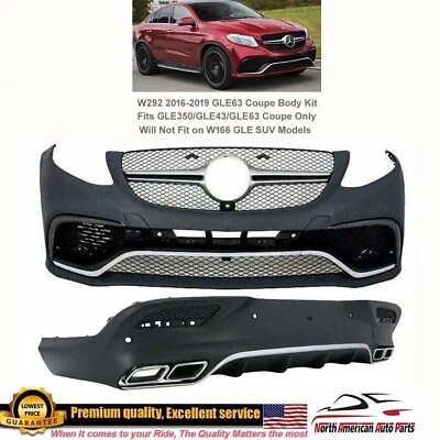 GLE 63 Coupe Bumper Body Kit Tips 2016 2017 2018 2019 GLE W292 GLE43 GLE350 - Изображение 1 из 4