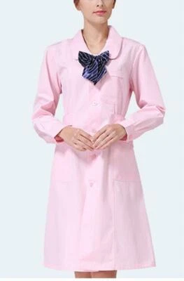 Women Nurse Dress Female Doctor Dress Beautician Lab Work Clothes Long Coat   - Image 1 of 4