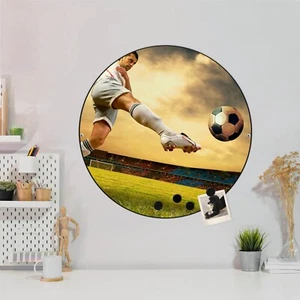 banjado Magnettafel schwarz Motiv rund Pinnwand magnetisch Football - Bild 1 von 17