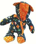 Teddy Bear 20" Space Satellite Solar System Orange & Blue Flannel Plush RARE