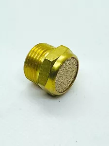1/4" Gewinde Flachkopf Druckluft Schalldämpfer Sintern Messing Schalldämpfer 3 Stück - Bild 1 von 3