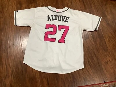 Majestic Houston Los Astros #27 Jose Altuve Stitched Jersey - Image 1 of 4