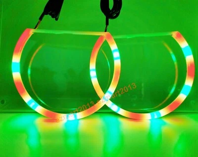 para Kia forte 14-16 Faro Sueño Color Flujo Flash Persecución RGB LED Halo Anillo Foto 1 de 4