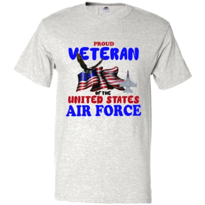 Camiseta Manga Corta Fuerzas Armadas Familia "Orgulloso Veterano de la Fuerza Aérea de los Estados Unidos" (FVET) Foto 1 de 4