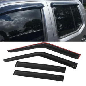 Window Visor Rain Guard Deflectors For 2005-2020 Nissan Frontier (D22) Crew Cab- - Picture 1 of 6