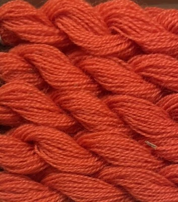 DMC Wool Embroidery Floss Broder Medicis Bright Coral 8128 27.3yd Skein Box 12 - Image 1 of 4