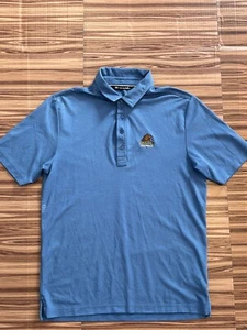Travis Mathew Golf Polo Shirt Blue Short Sleeve size Medium - Picture 1 of 7