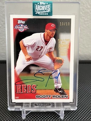 2010 Topps Opening Day Archives Scott Rolen Auto /10 MLB Reds Rare 🔥 - Image 1 of 3
