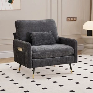 Deep Seat Comfy Cloud Couch Sofa Set Modular Sectional Sofa with Movable Ottoman - Picture 1 of 30