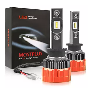 MOSTPLUS 80W 8000LM 6000K White LED Fog Light H3 Bulbs One Pair - Picture 1 of 6