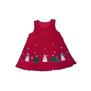Maglione in velluto a coste rosa caldo per ragazze pinny albero di Natale inverno pupazzo di neve 2T - Foto 1 di 2