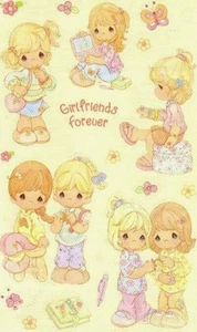 **RARE** Maxi PRECIOUS MOMENTS GIRLFRIENDS Sandylion Stickers ~VINTAGE~ - Picture 1 of 1