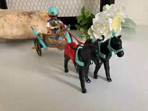 29 ⚜️ Jouet Playmobil Réf 4244 Figurine Pharaon et Char Égyptien - Imagen 1 de 9