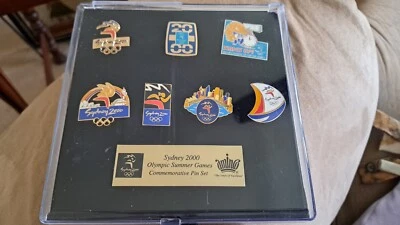 Sydney 2000 Olympic Summer games Commemorative pin set set of seven with case - Image 1 of 2