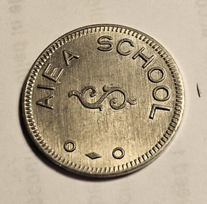 Vintage Aiea School Aiea, Hawaii Aluminum Good For Token #1393 - Picture 1 of 2