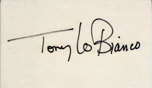 Tony Lo Bianco autographed autograph auto signed index card French Connection - Imagen 1 de 1