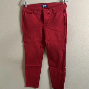Women’s Old Navy Pixie Red Midrise Stretch Pants 6 - Picture 1 of 4