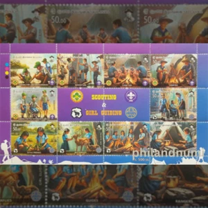 Sri lanka Stamps sheetlet Scouts Scouting Girl Guiding 2024 MNH MS of 10 Stamps - Picture 1 of 2