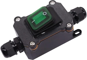 Weideer 12V Switch IP67 Waterproof Inline Cord Switch ON/OFF30A 24V/12 Volt Gree - Picture 1 of 12