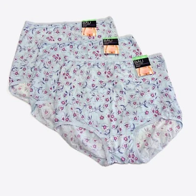 3 Bali Skimp Skamp Brief Panty XL 8 Full Coverage Nylon Panties NWT 2633 - Image 1 of 3