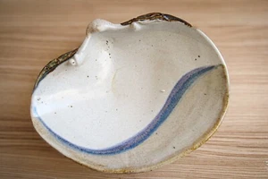 Artisan Studio Pottery Sea Shell Bowl W Starfish Small Shells Accents- Signed - Picture 1 of 5