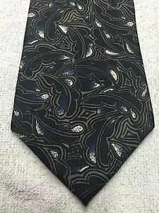 HENRY GRETHEL MENS TIE BLACK BLUE GRAY 4 X 59 NWOT - Picture 1 of 4