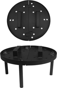 FEBTECH - 16" Heat Resistant Mild Steel Thick Baffle Plate with Detachable Legs - Picture 1 of 9