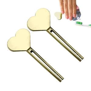 2Pc Tube Key Tooth Paste Squeezer,Stainless Steel Toothpaste Roller Tube Wringer - Picture 1 of 14