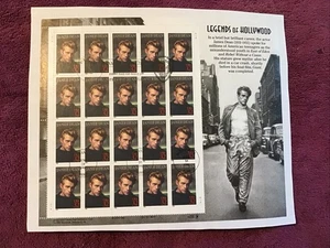 US SCOTT 3082 PANNELLO DI 20 JAMES DEAN 1° GIORNO EMISSIONE HOLLYWOOD 32 CENTESIMI MNH - Foto 1 di 2