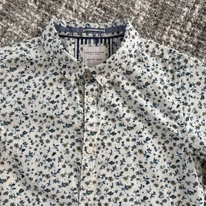 Denim & Flower Ricky Singh Button Up Short Sleeve Boys 11/12 Shirt Floral Bx10 - Picture 1 of 10
