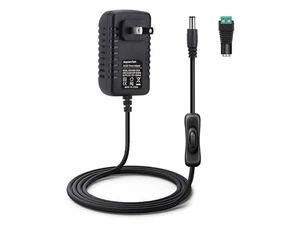 12v Power Supply With Switch For Led String Light Led Strip Light Neon Sign Unde - Picture 1 of 9
