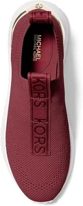 Zapatilla deportiva sin cordones Michael Kors para mujer tejida con cuerpo, rojo intenso, 7 - Imagen 1 de 5