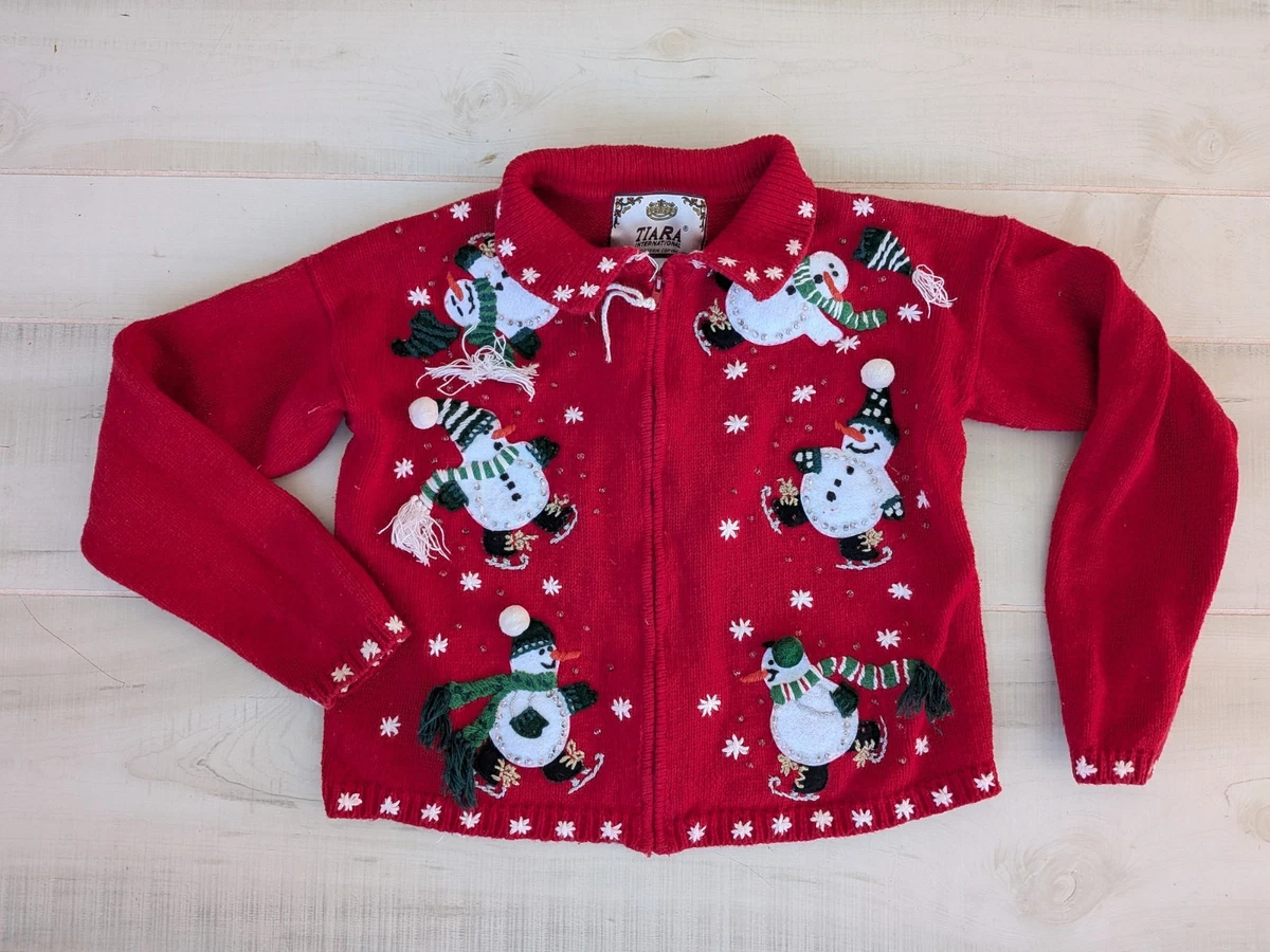 Shmily Girl Christmas Cardigan For Women – Open Front Reindeer Pattern Warm Sweater, Red - View #8
