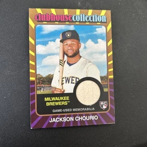 Colección Clubhouse Jackson Chourio Topps Heritage 2024 reliquia dorada/99 (RC) - Imagen 1 de 5