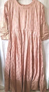 Wunderschönes alternatives Maxikleid Hochzeit besondere Anlässe Altrosa & Gold asiatisch - Bild 1 von 11