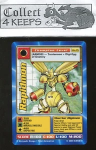 Digimon Digi Battle 2000 TCG Rapidmon película promoción MO-05 casi como nuevo - Imagen 1 de 2