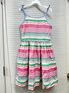 Polo Ralph Lauren Girls Striped Oxford Dress | Fully Lined | Size 12 - Picture 1 of 10