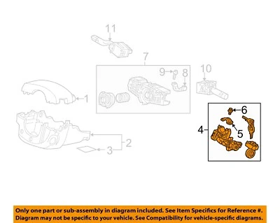 Used Ignition Switch fits: 2002 Honda Civic Cpe DX AT Grade A - Изображение 1 из 4