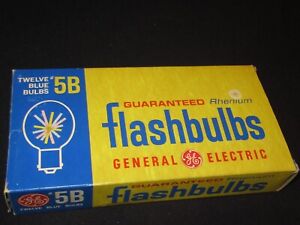 New Vintage Box of 11 GE General Electric 5B Flashbulbs General Electric BLUE