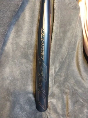Bate de softbol lanzamiento rápido 34" Rawlings Quattro Pro 24 OZ -10 tapa de extremo astillado 21/4 Foto 1 de 4