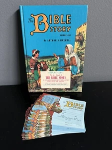 VTG 1953 The Bible Story Vol 1 - Maxwell Display Copy + 17 Order Cards Rare HC - Picture 1 of 13