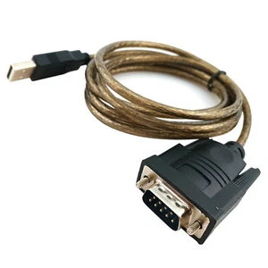 RS232 to USB Cable Lead 1.5m DB9 Serial Converter for POS PLC Windows PC Adapter - Picture 1 of 6