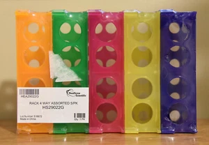 Estantes de tubo surtidos Heathrow Scientific de 4 vías 5/paquete multicolor HS29022G ¡Nuevos! - Imagen 1 de 9