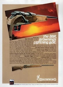 1981 Browning BBR Rifle Original Color Print Ad - Picture 1 of 1