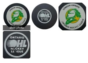 LONDON KNIGHTS OHL VINTAGE OFFICAL HOCKEY PUCK VICEROY MFG. MADE IN CANADA