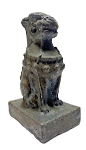 Antique Miniature Tiny Chinese Cast Metal Foo Dog Lion Figurine Bronze  3 3/4" T - Picture 1 of 6