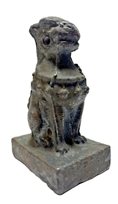 Старинная миниатюрная крошечная китайская литая металлическая бронзовая фигурка собаки льва 3 3/4 дюйма T - Изображение 1 из 4