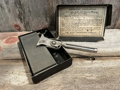 Afilador de rodamientos de bolas y afilador de piedra Scotts de colección, instrucciones 1918 Foto 1 de 4