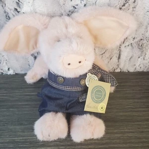 BOYD'S CRACKER BARRIL EXCLUSIVO PELUCHE ROSA CERDO HAMILTON EN MONOS Etiquetas - Imagen 1 de 6