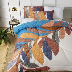 Sorrel White Foliage 3 Piece Comforter Set by Accessorize - Picture 1 of 5